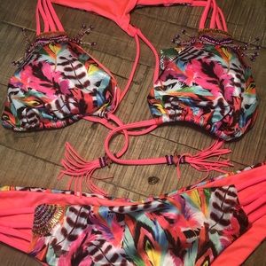 Bikini Set  Made In Colombia Hand Embroidered.